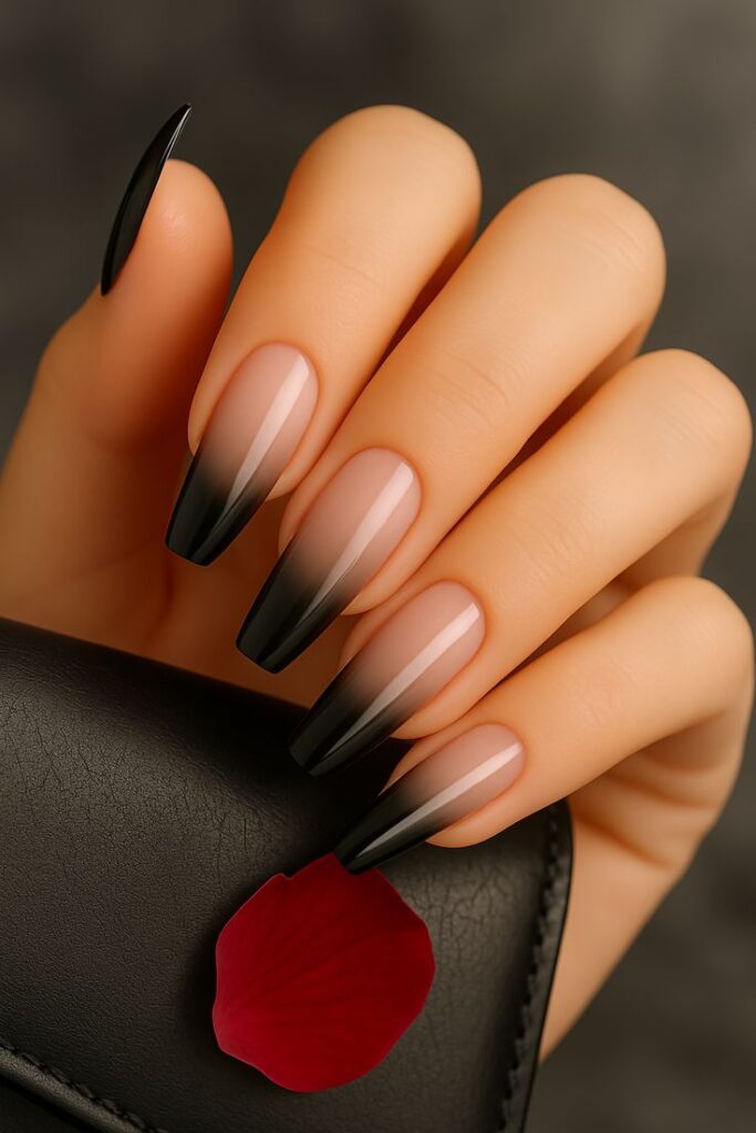 Black Ombré French Tips