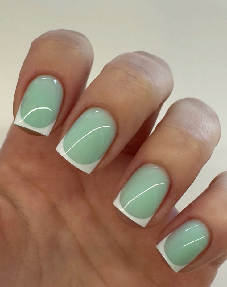 Frosty Mint French Nails