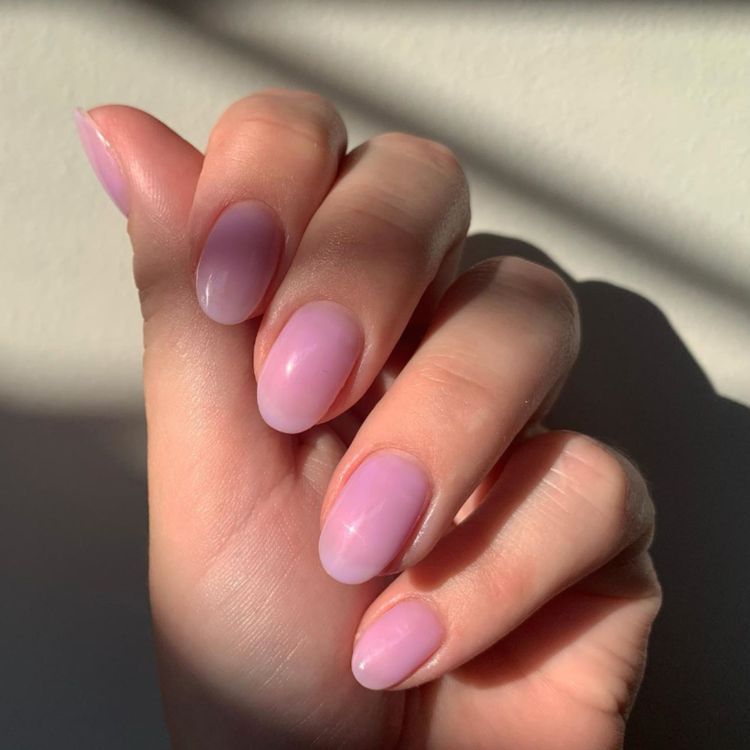 Sheer Pink Minimal Nails