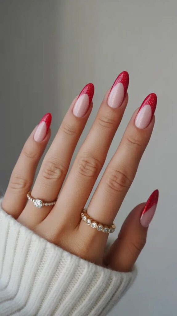 Classic Red French Tips