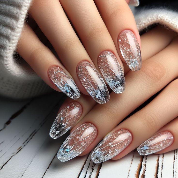 Layered Sheer Deco Nails