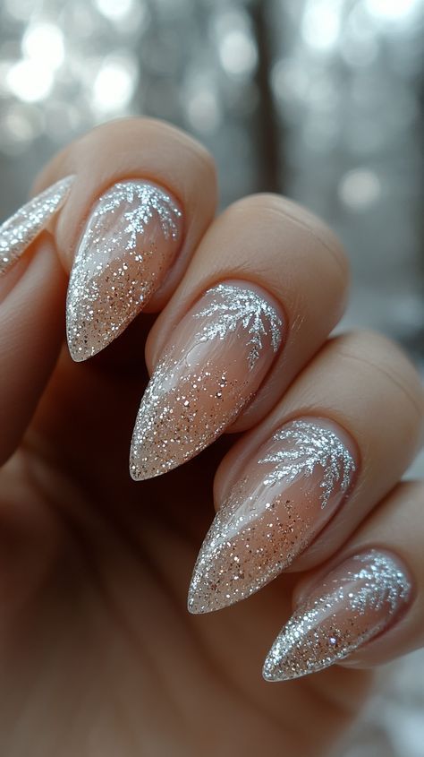 Glittering Icicle Nails