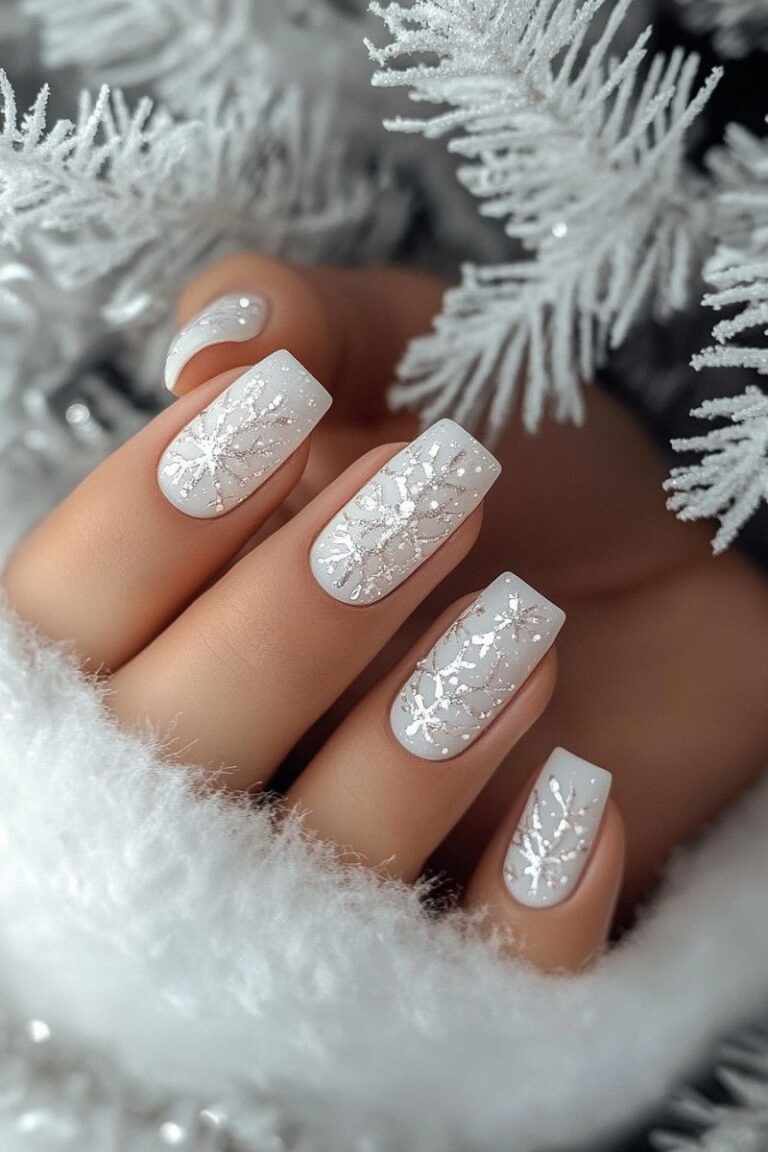 White Winter Nails