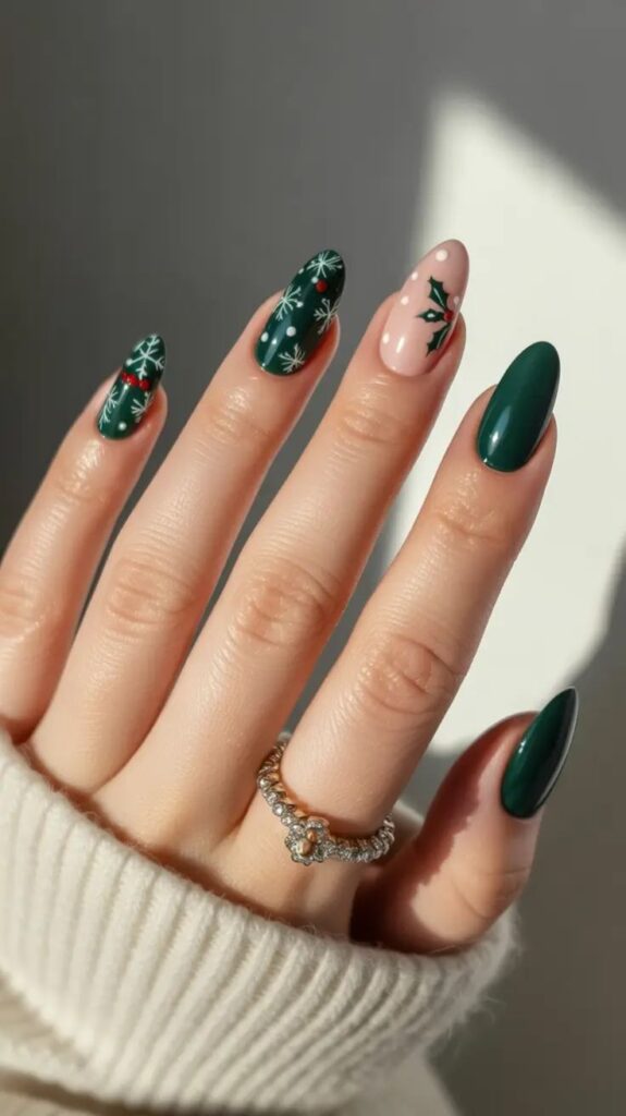 Green Holly Inspired Almonds