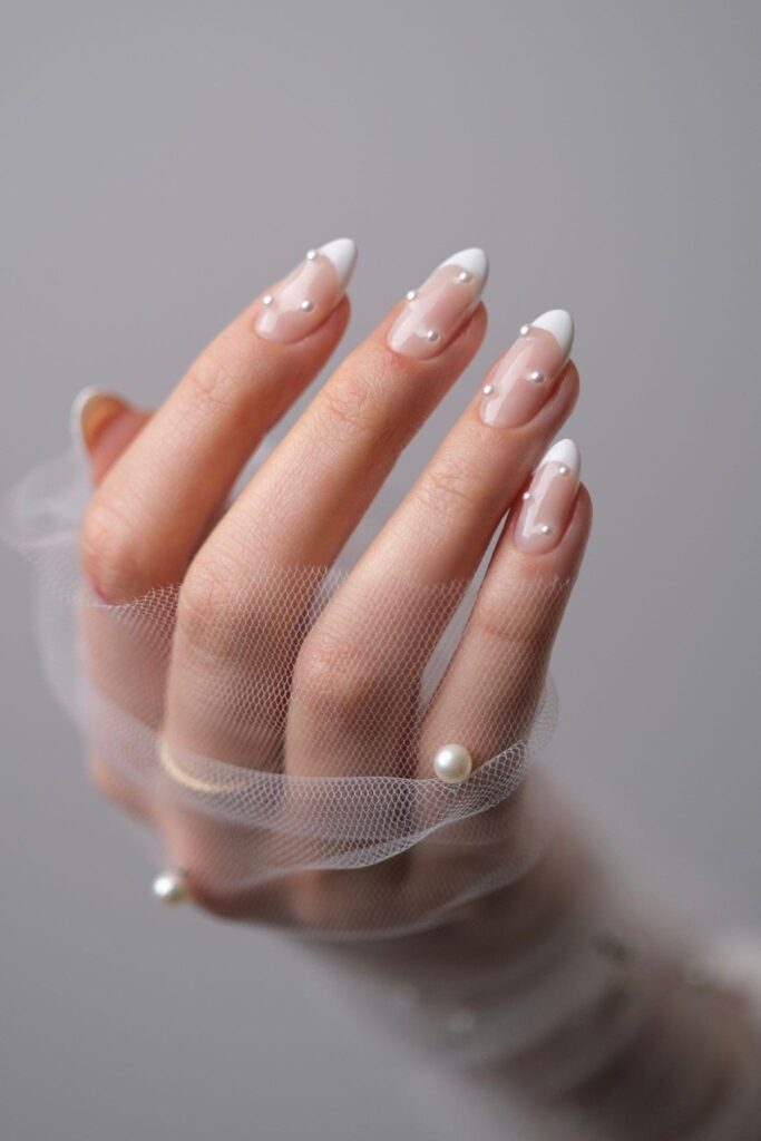 Pearl Detail Love Nails