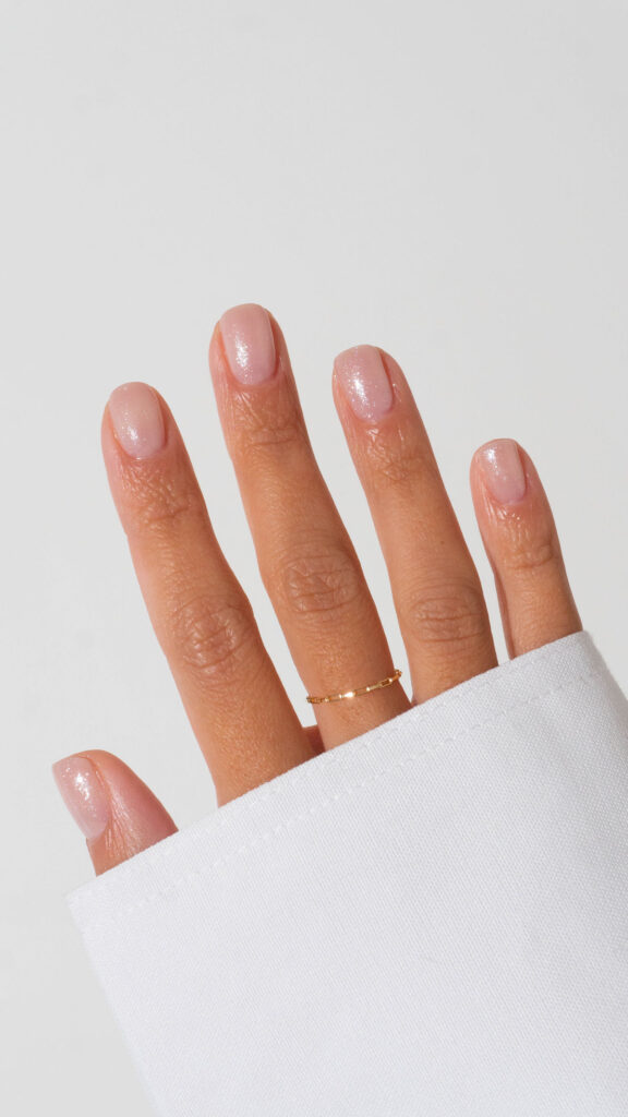 Clear Shine Short Nails