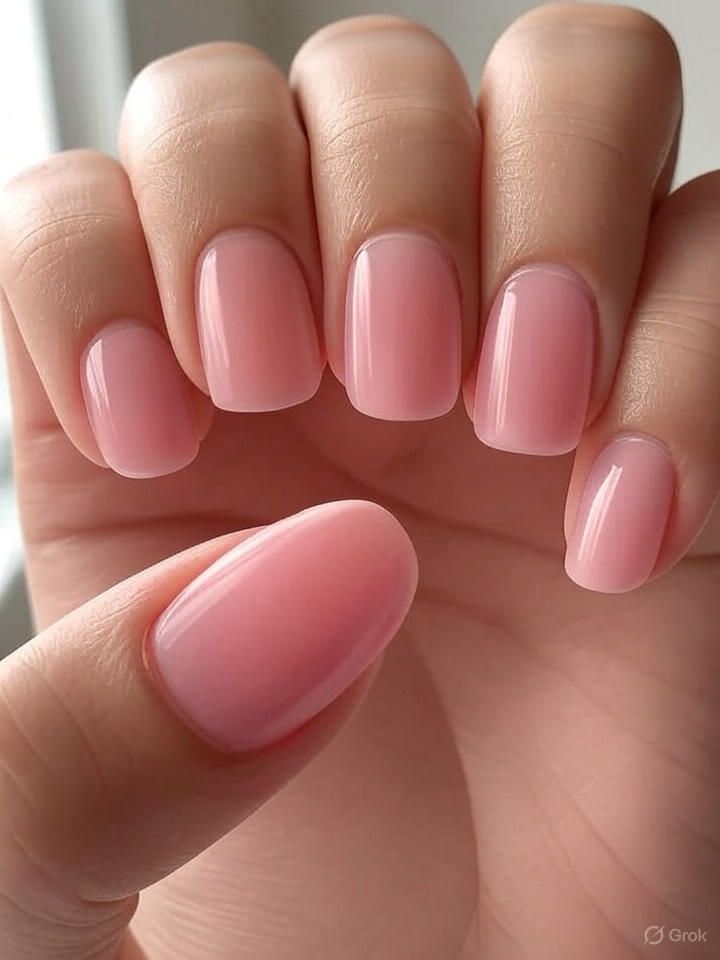 Soft Ballet Pink Nails