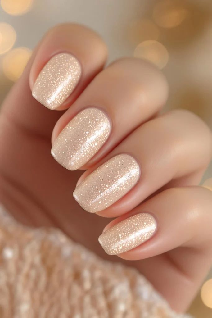 Short New Years Nails