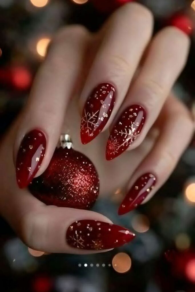 Crimson Snowflake Accent