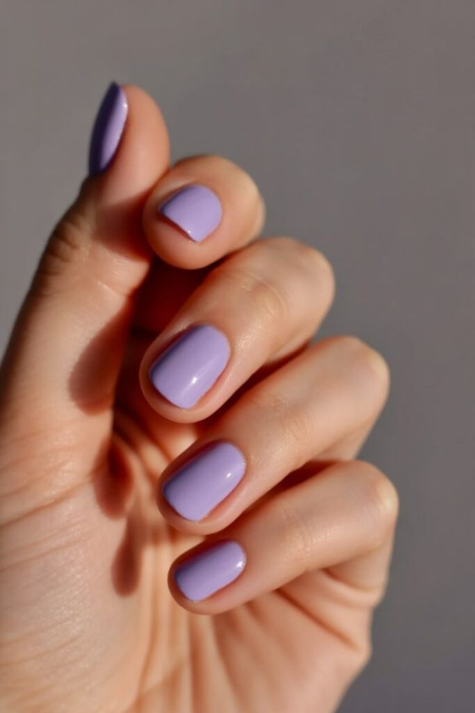 Soft Lavender Short Nails