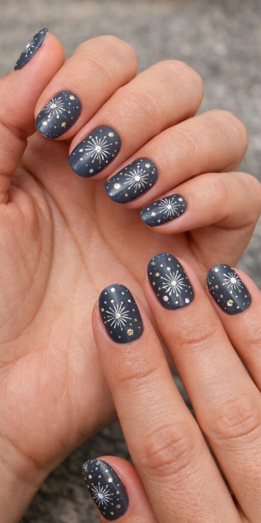 Firework Accent Nails