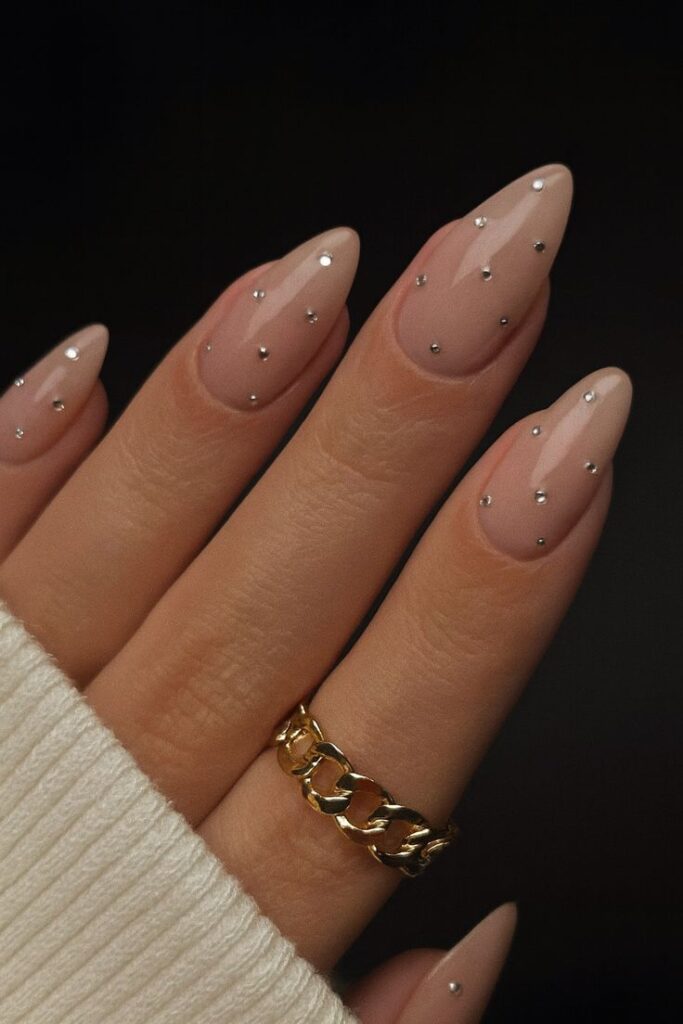 Neutral Glam Birthday Nails