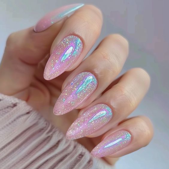Holographic Birthday Nails
