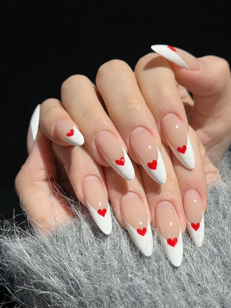Almond Valentine Nails