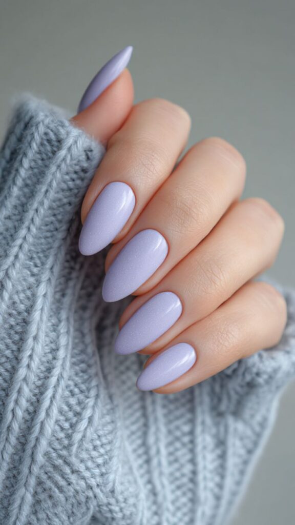 Soft Lavender Neutral Nails