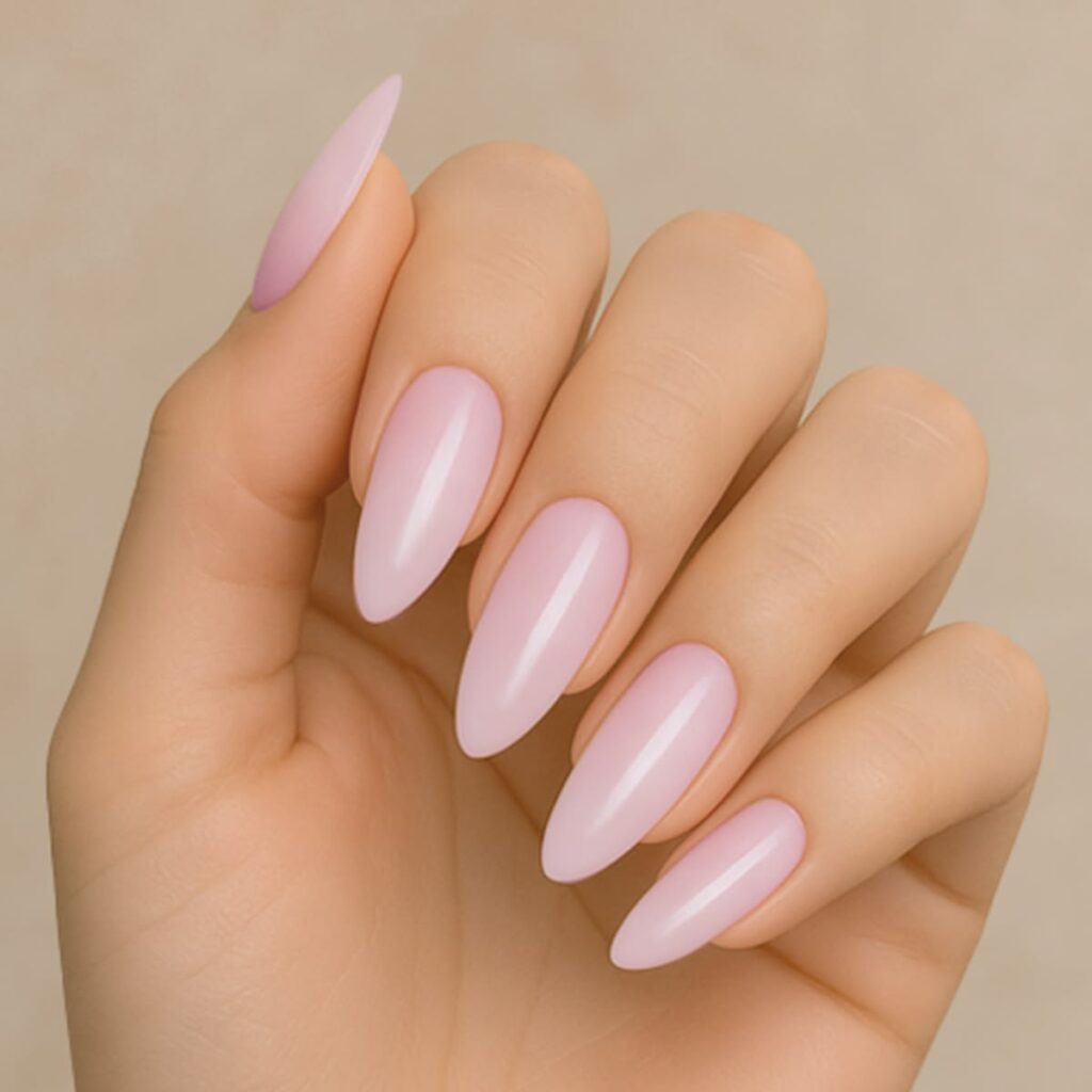 Transparent Pink Builder Nails