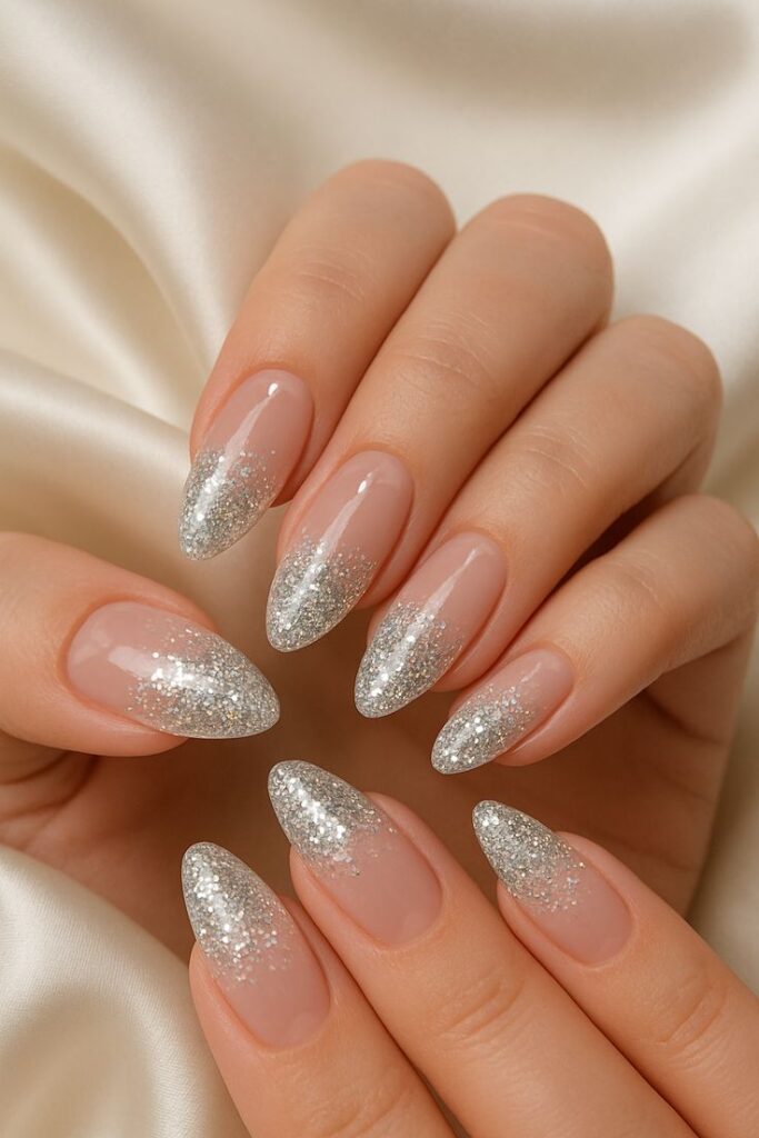 Glitter Gradient Party Nails
