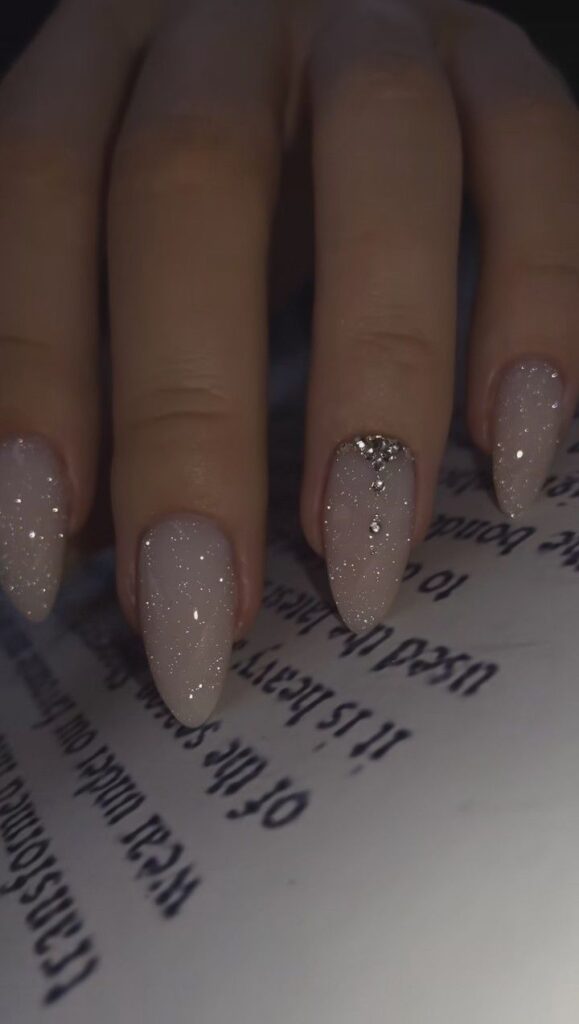 Crystal Accent Birthday Nails