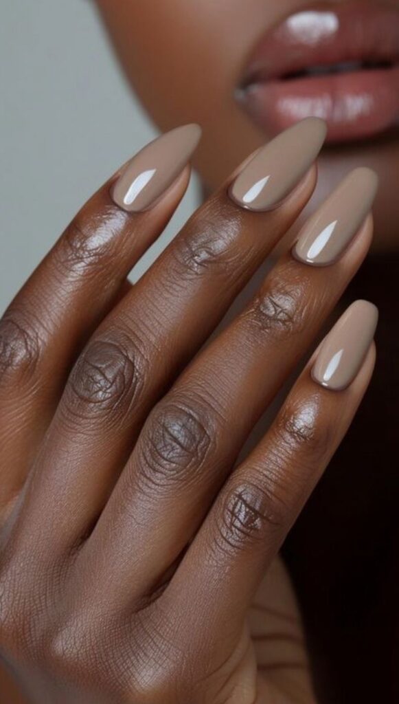 Neutral Mocha Nails