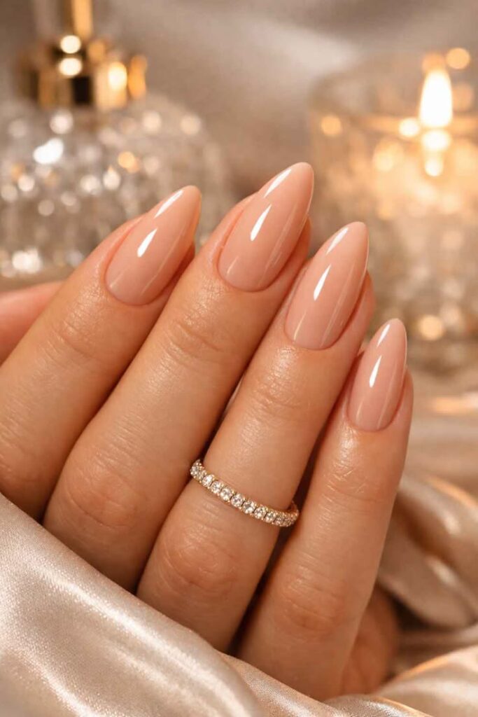 Classic Nude Oval Nails