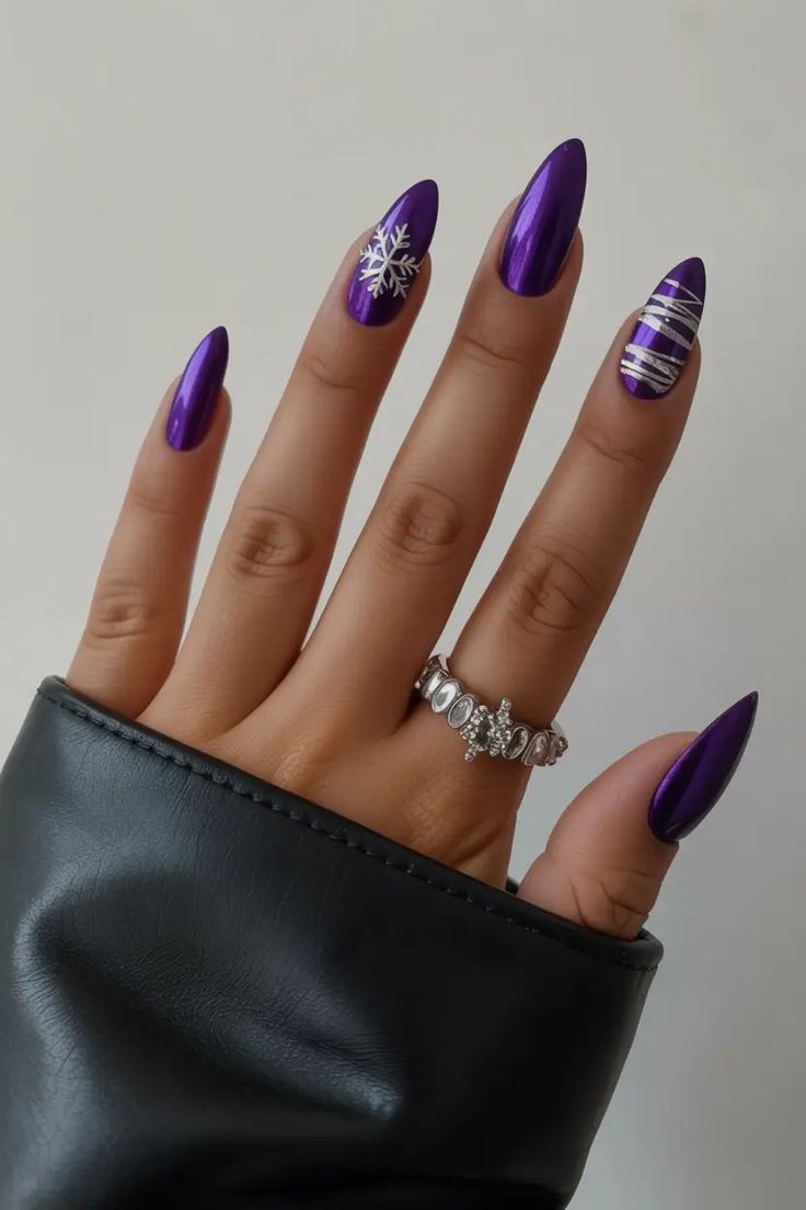 Purple Winter Nail Designs