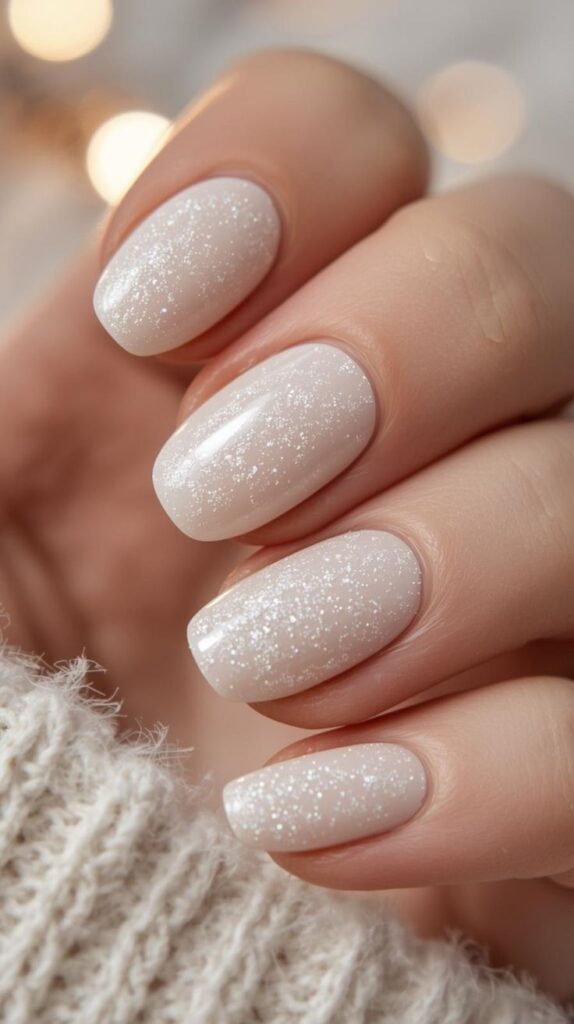 Pearl Finish White Nails
