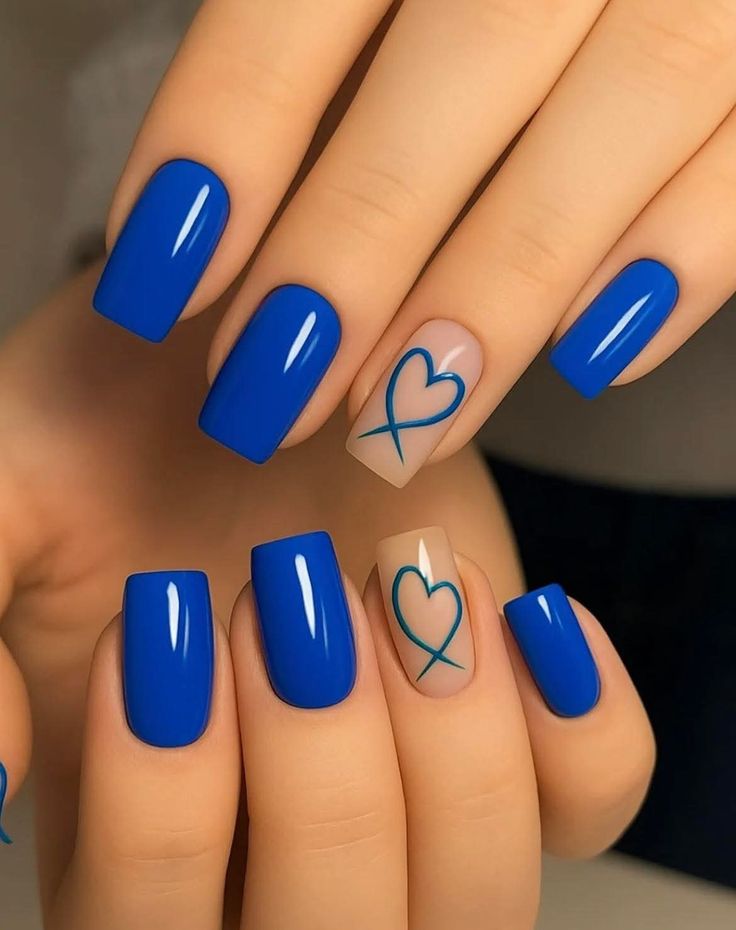 Blue Valentine Nails