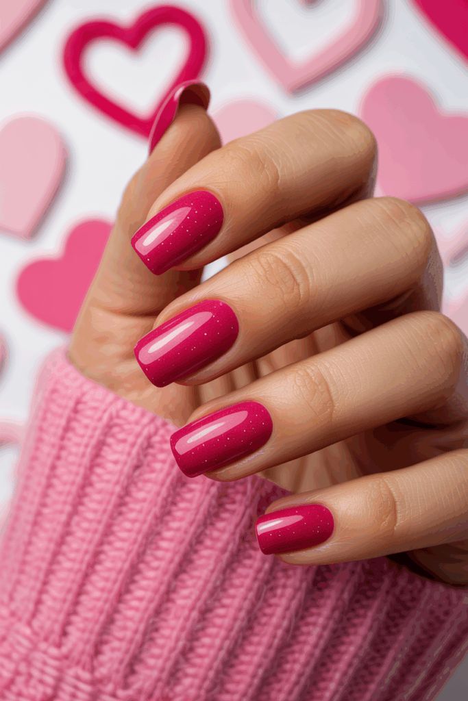Pink Valentine’s Day Nails
