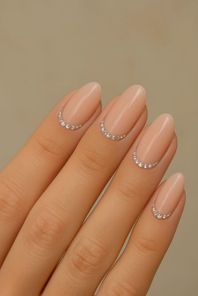 Almond Nude with Tiny Crystals