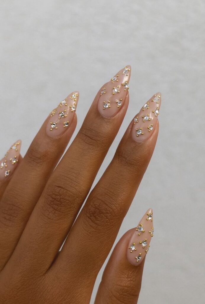 Nude Base with Crystal Accents