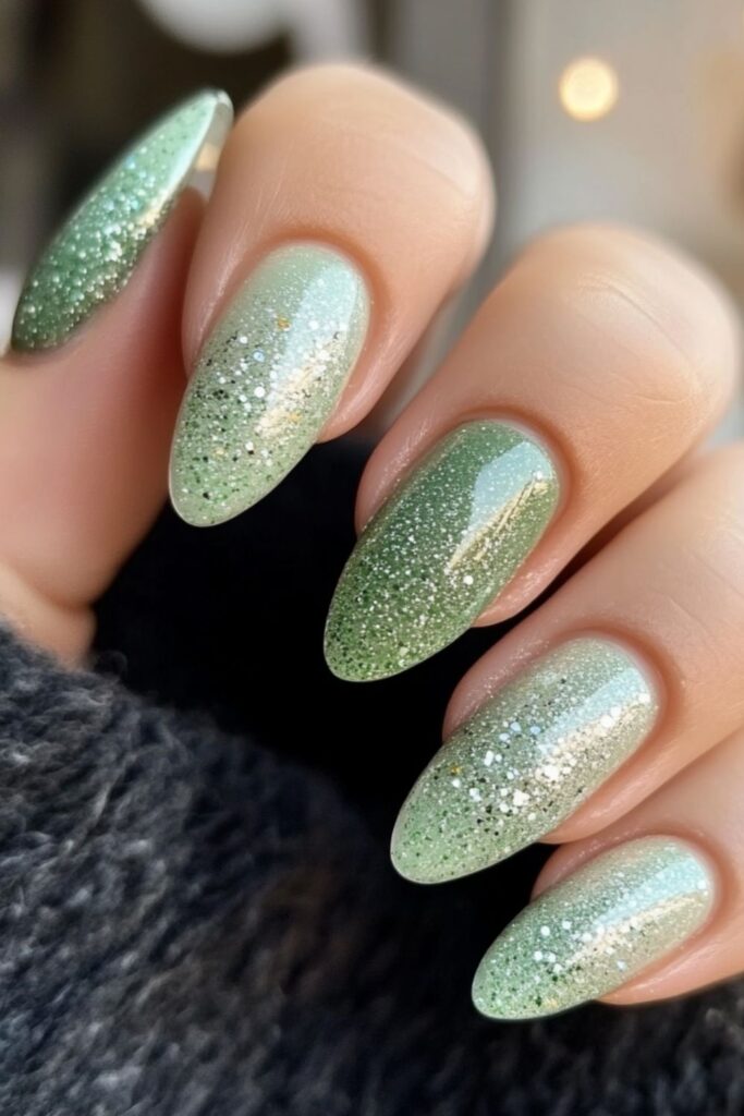 Light Green with Subtle Glitter