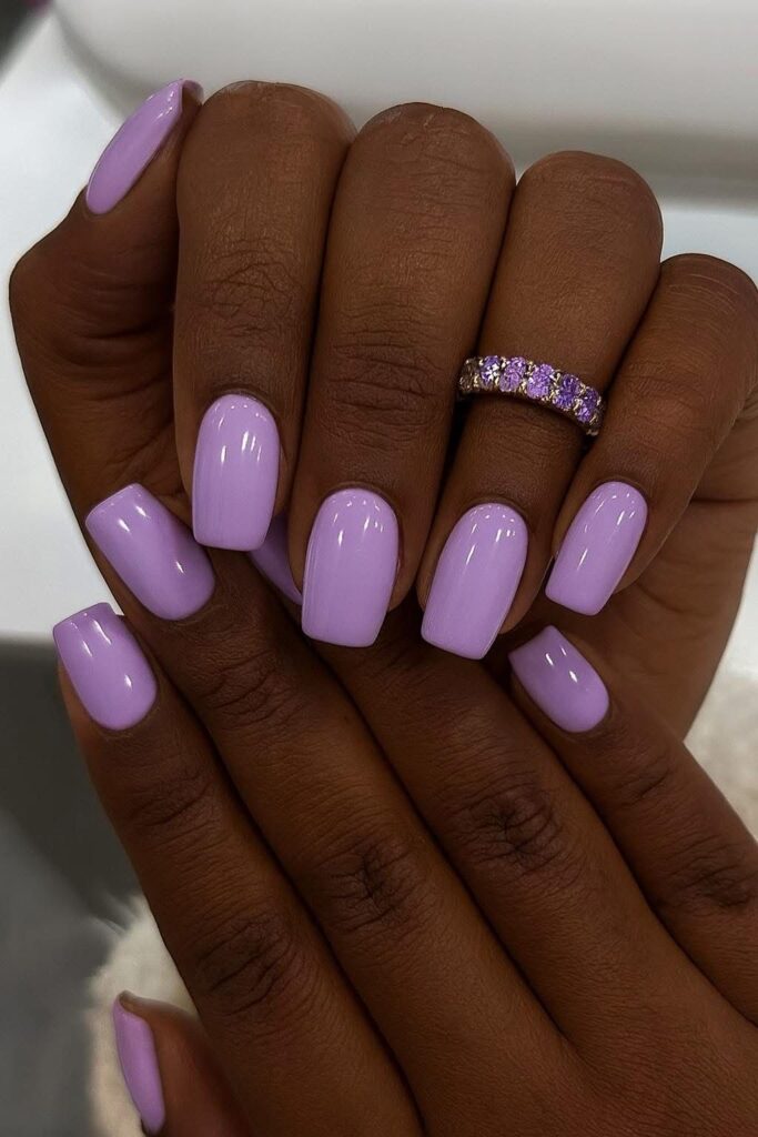 Lavender Spring Easter Nails