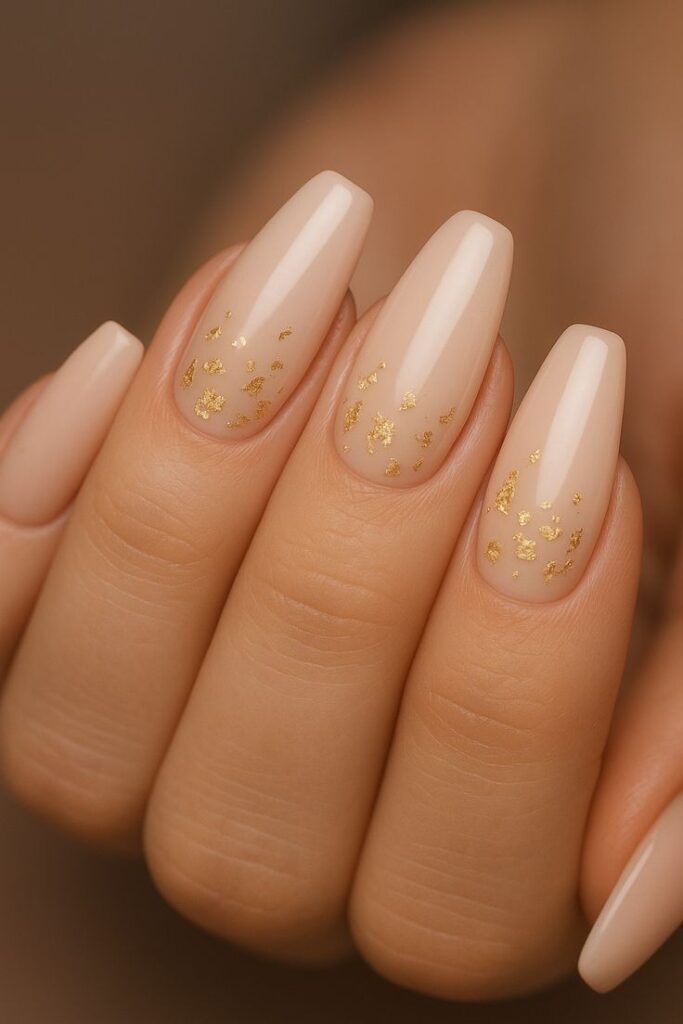 Milky White with Gold Foil Detail