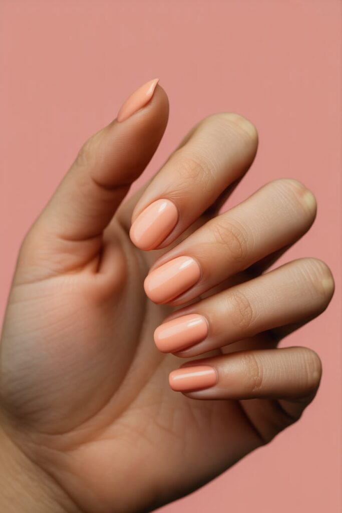Peach Easter Nails