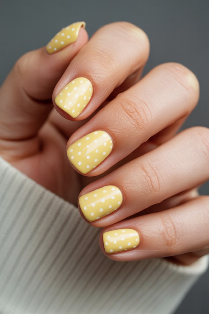 Yellow Pastel Easter Nails