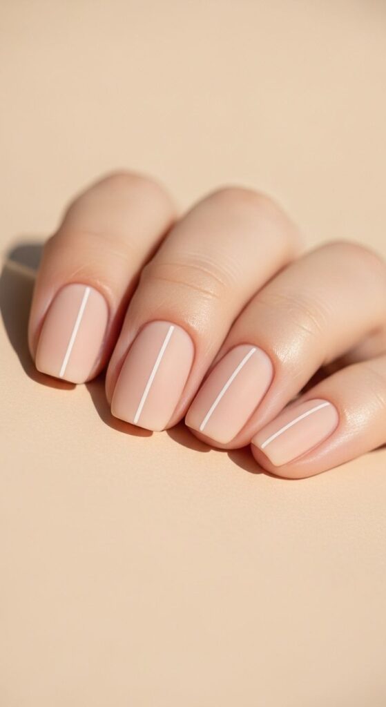 Minimal Line Art Nails