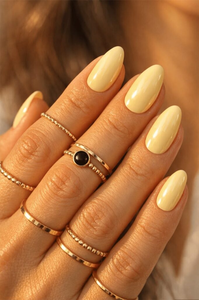 Light Yellow Summer Nails