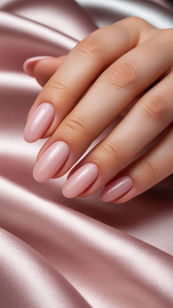 Pale Pink Cream Nails
