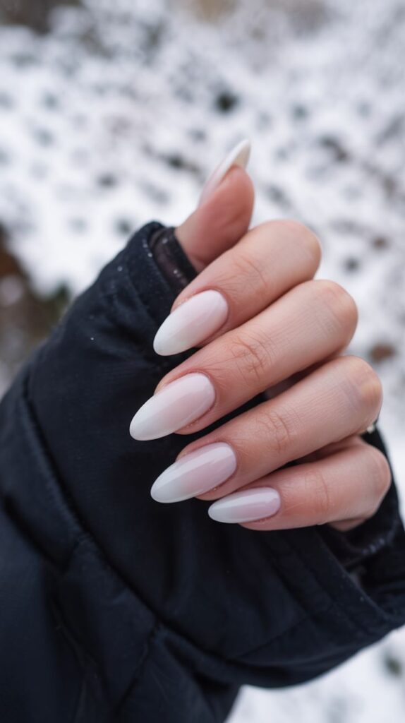Soft White Gloss Nails