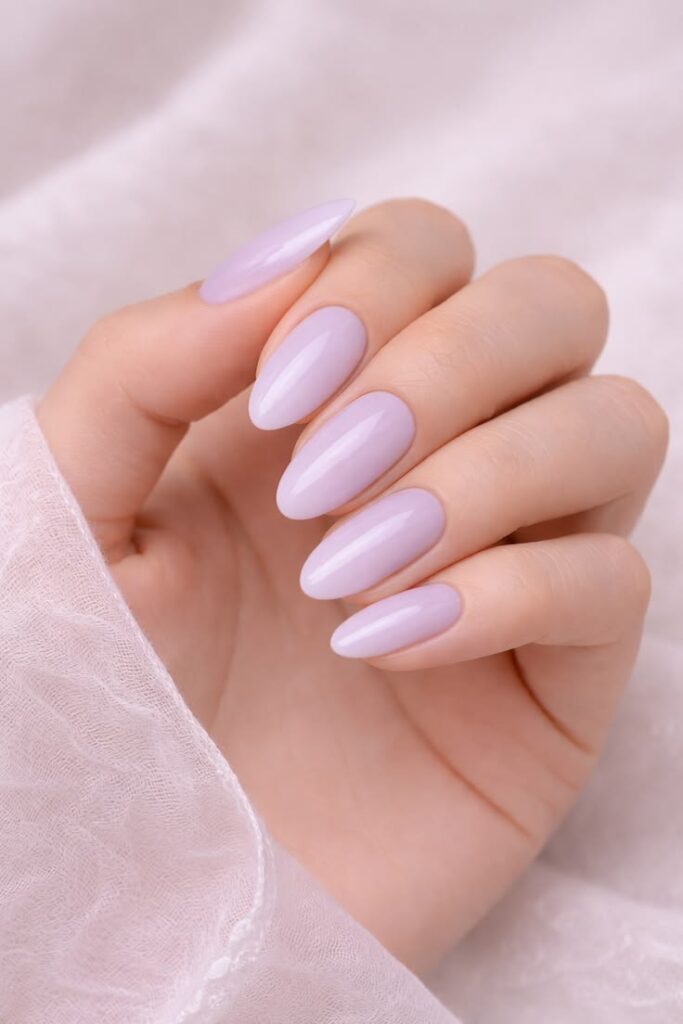 Pale Lavender Nails