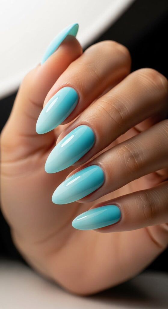 Sky Blue Radiance Nails