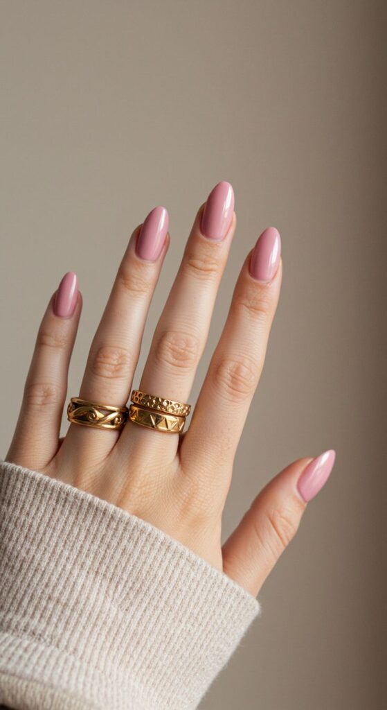 Dusty Rose Nails