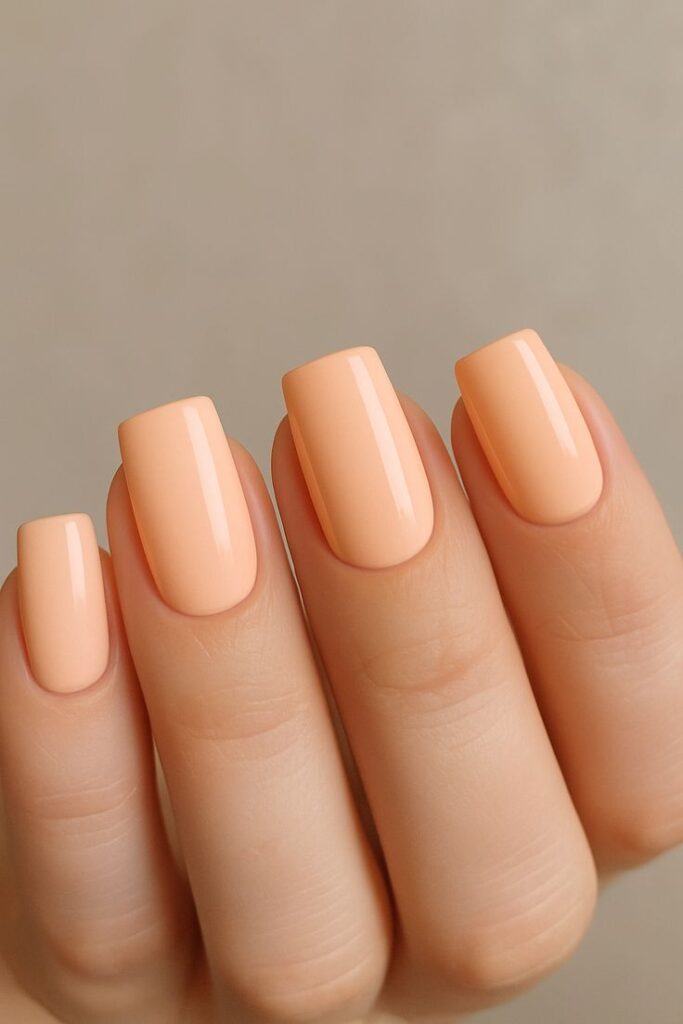 Light Coral Square Nails