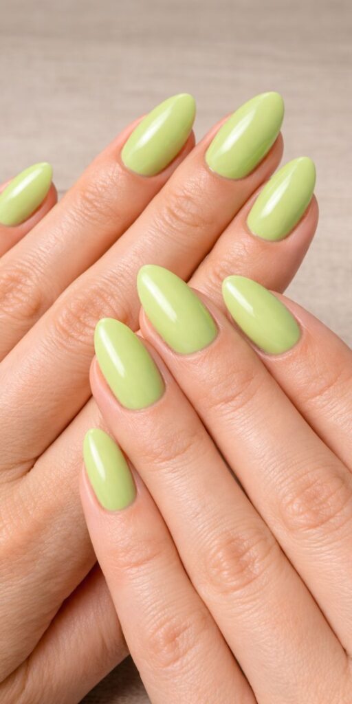 Lime Green Energy Nails