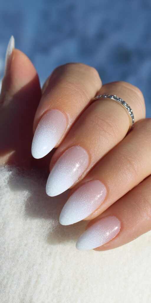 Frosted White Short Nails