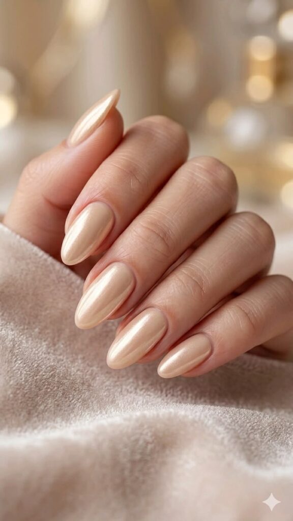 Ivory Cream Nails