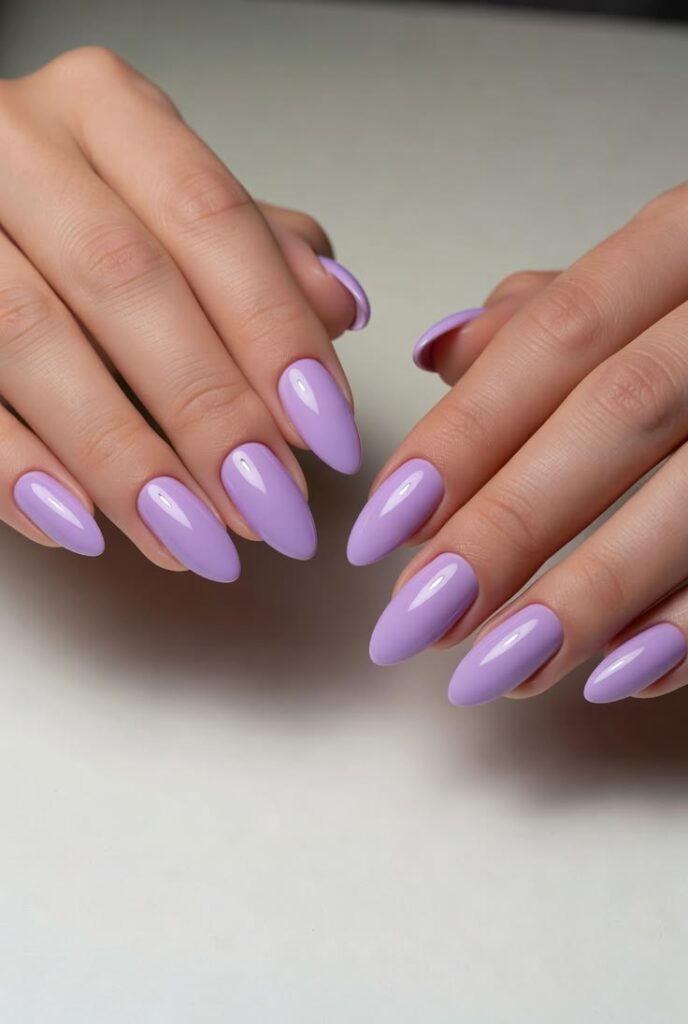 Lavender Almond Nails
